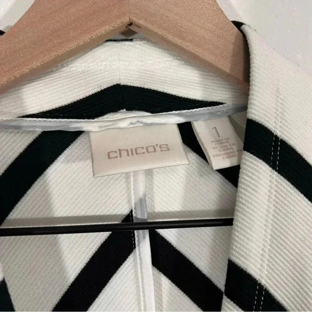 Chico’s Stripe Ottoman Jacket - Picture 3 of 9